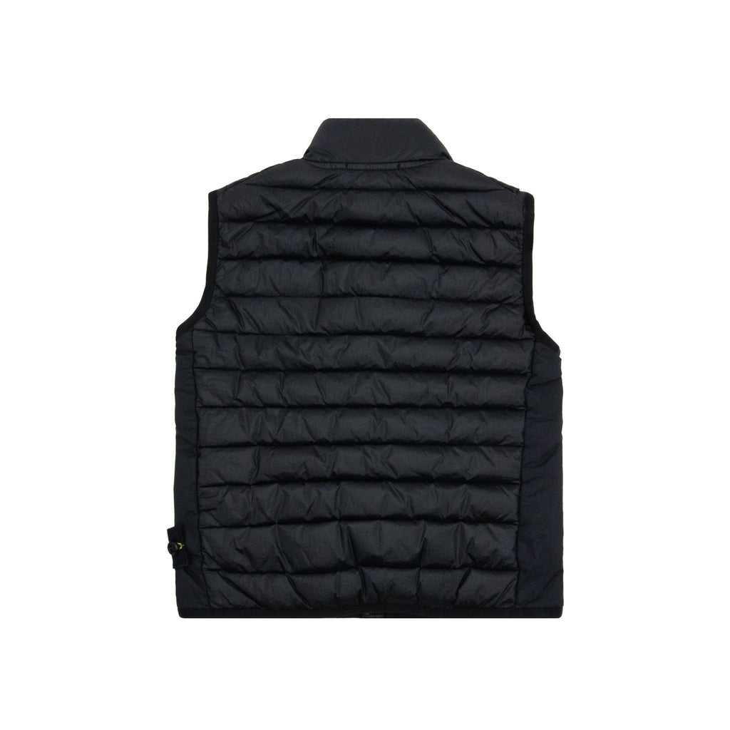 Stone Island Junior G100002 Loom Woven Down Gilet BLACK V0029