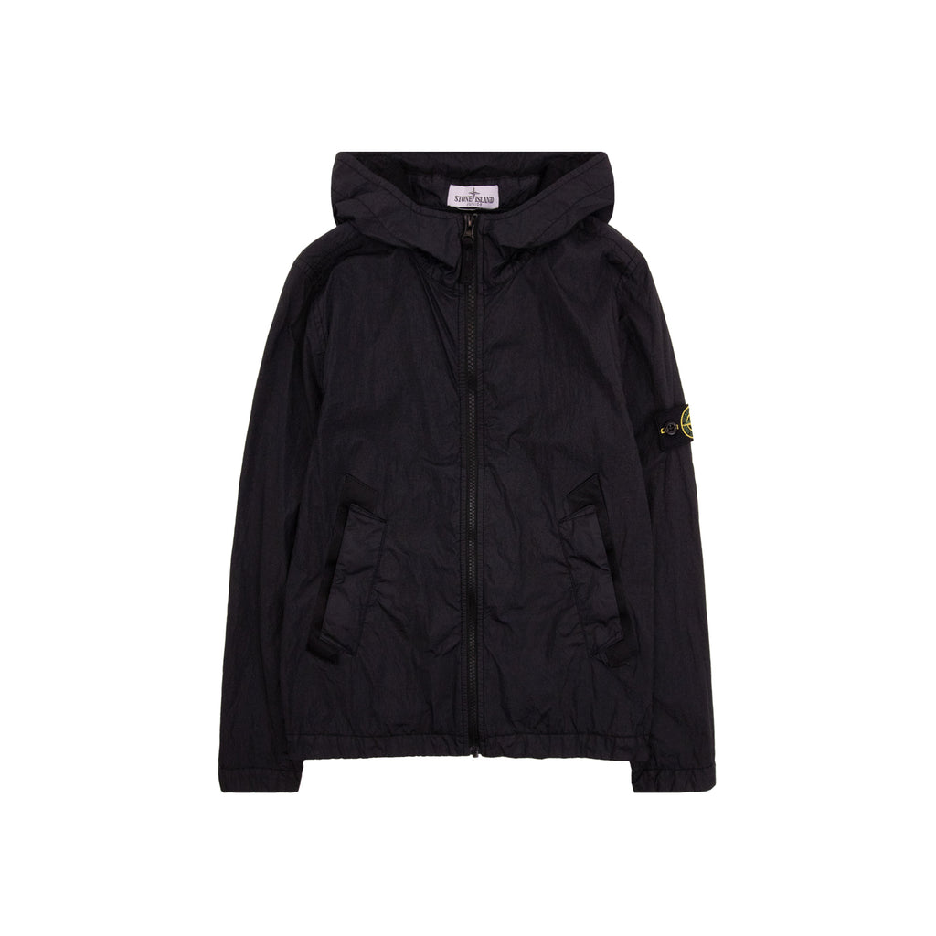 Stone Island Junior 4100003 Crinkle Reps Jacket Black V0029