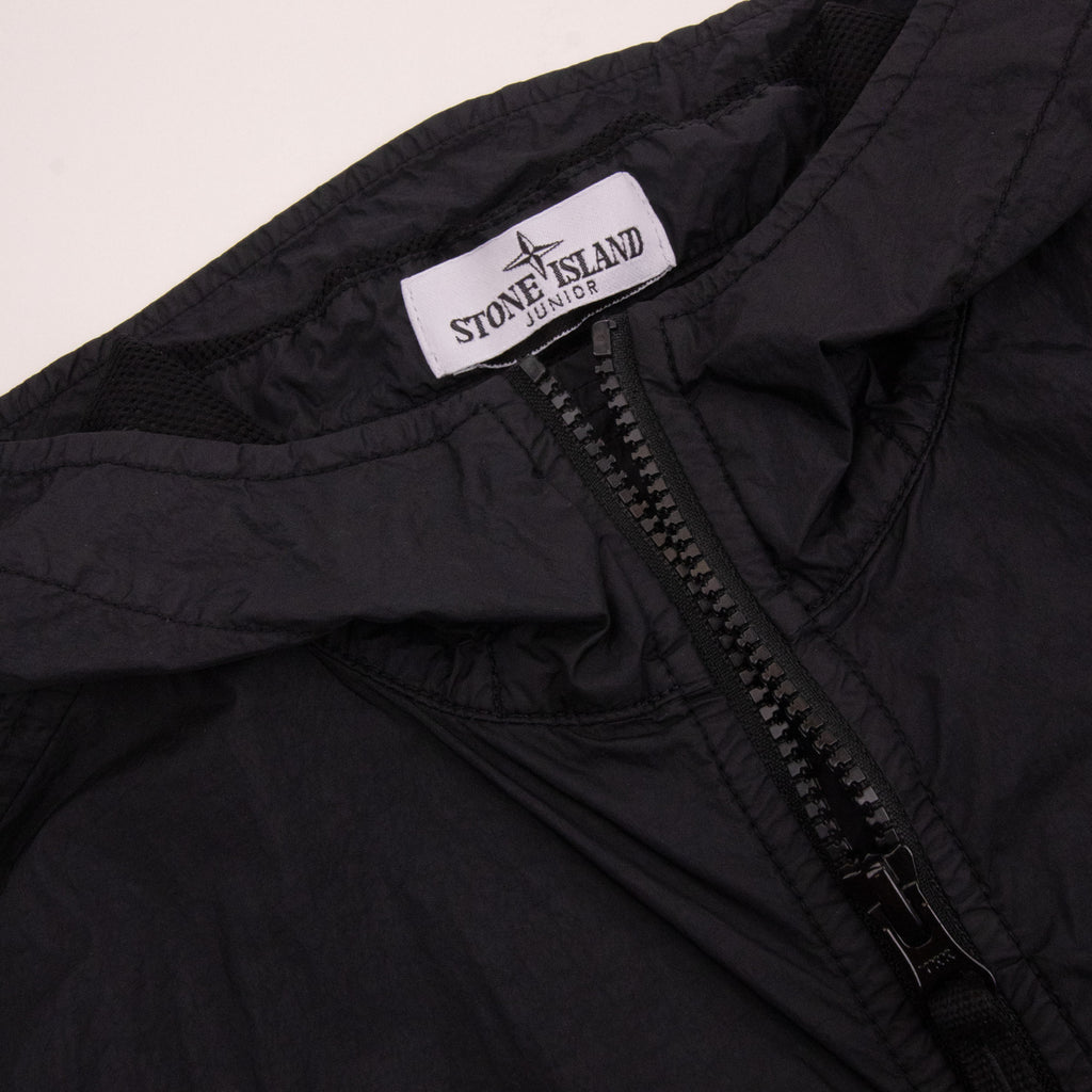 Stone Island Junior 4100003 Crinkle Reps Jacket Black V0029
