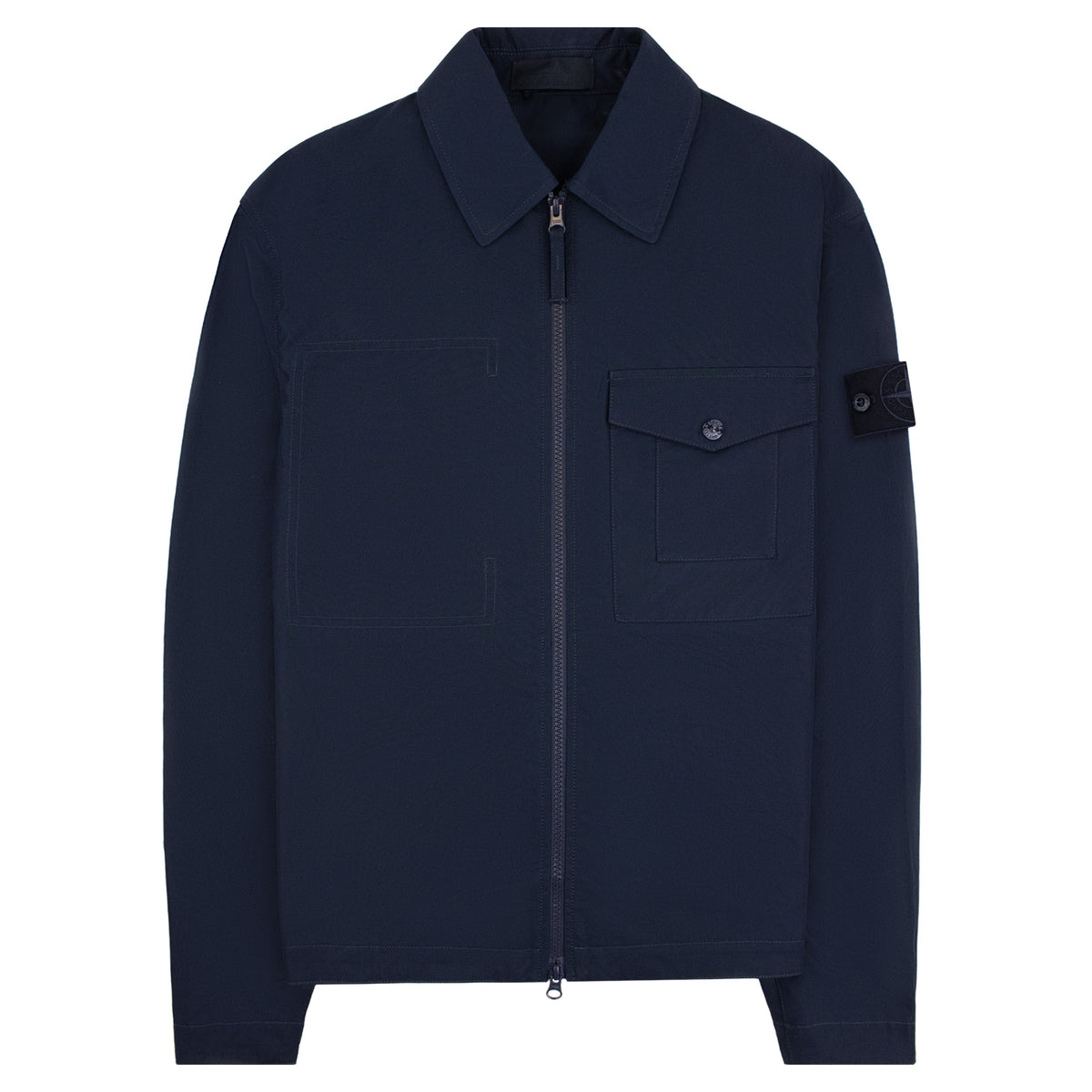 Stone Island 1200011 Cotton Canvas Ghost Overshirt NAVY V0020