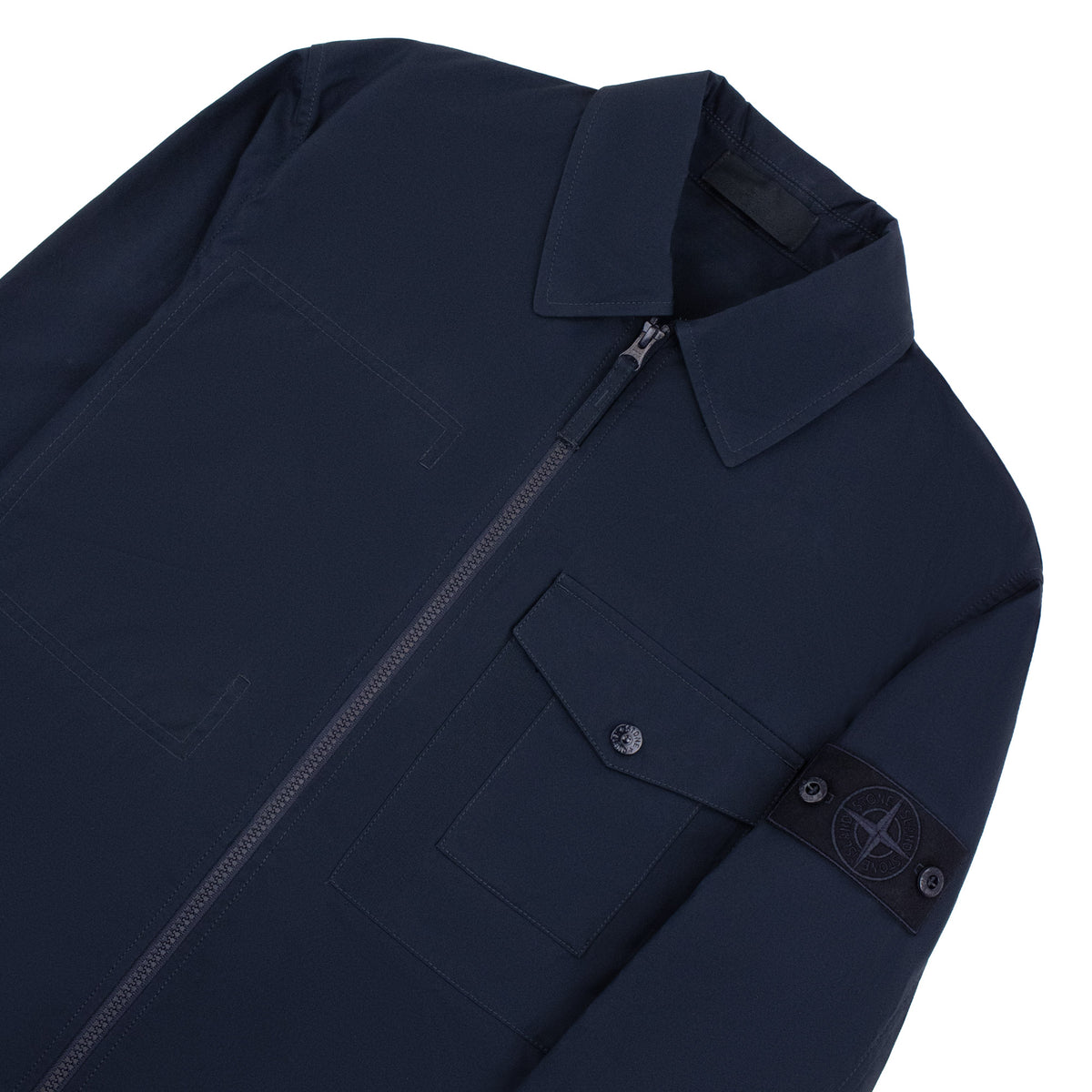 Stone Island 1200011 Cotton Canvas Ghost Overshirt NAVY V0020