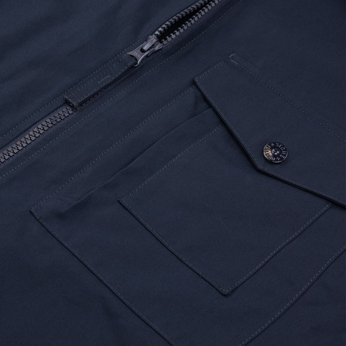 Stone Island 1200011 Cotton Canvas Ghost Overshirt NAVY V0020