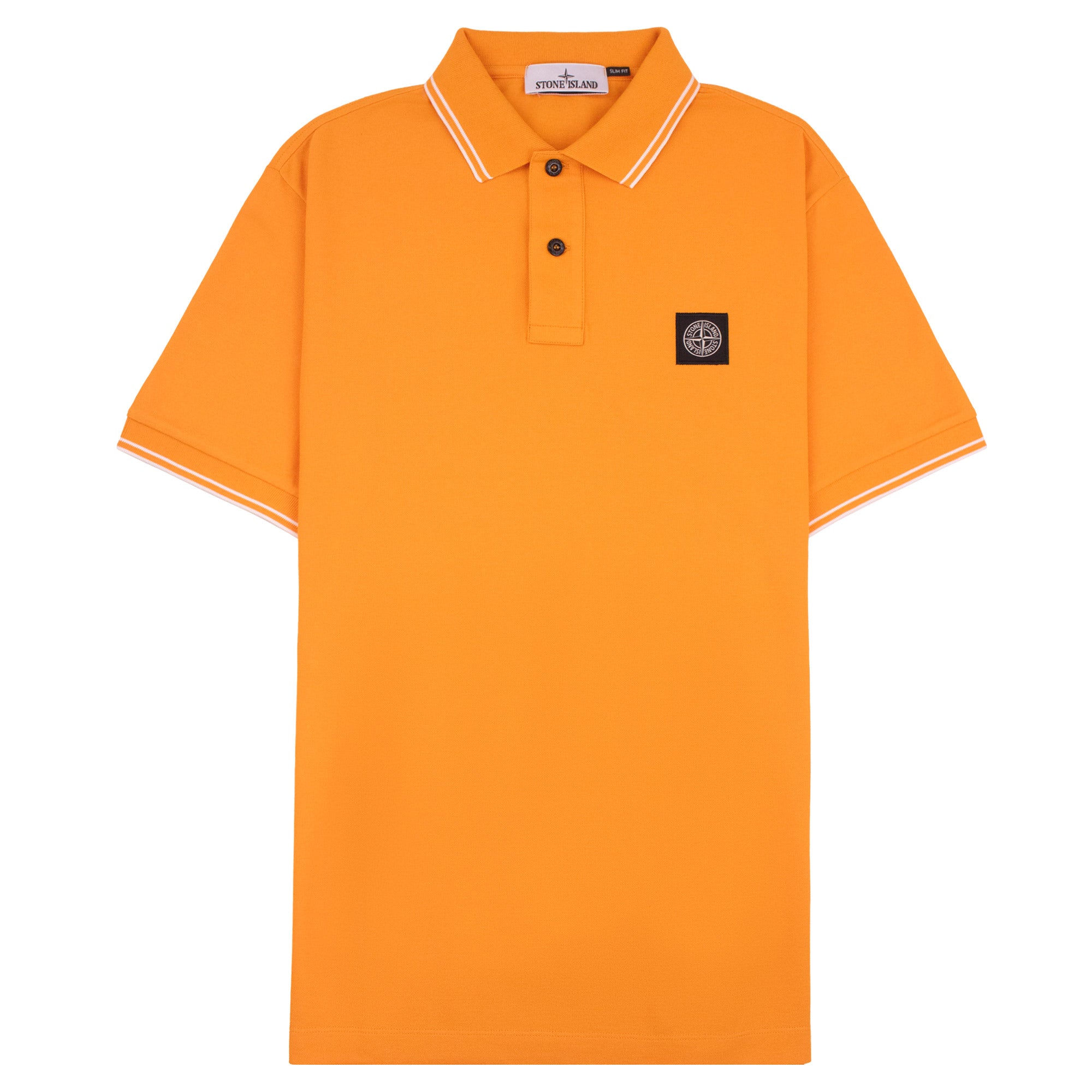 Stone Island Tip Polo SS Orange/White