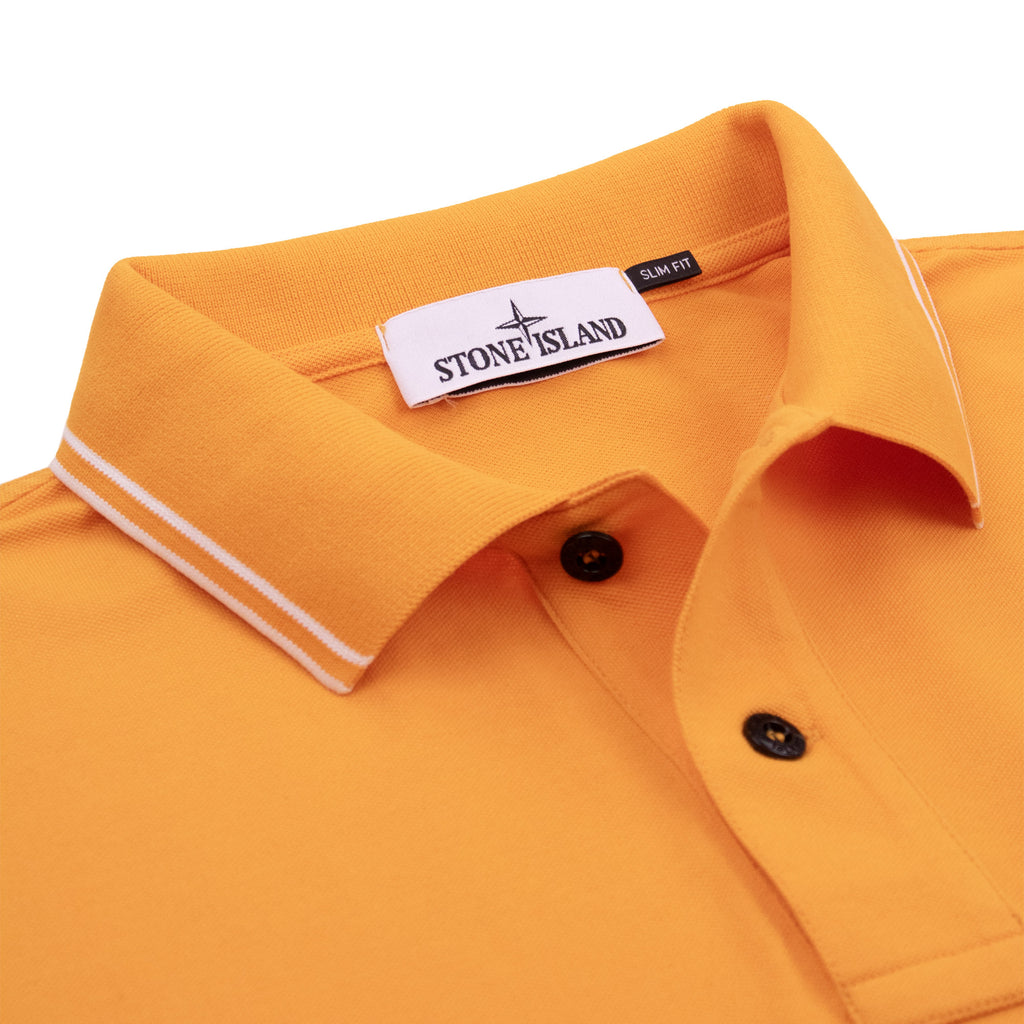 Stone Island Tip Polo SS Orange/White