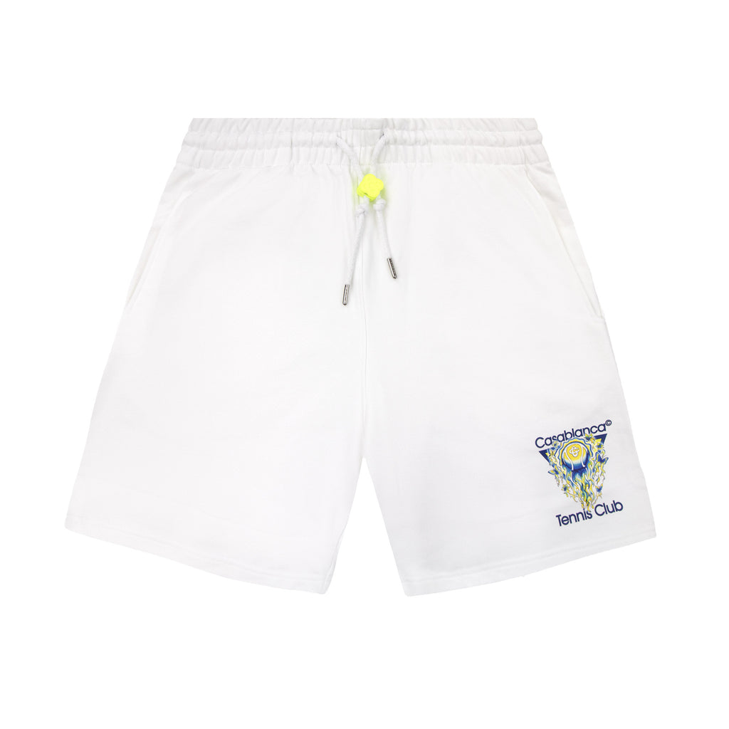 Casablanca Tennis Club Icon Sweat Shorts White