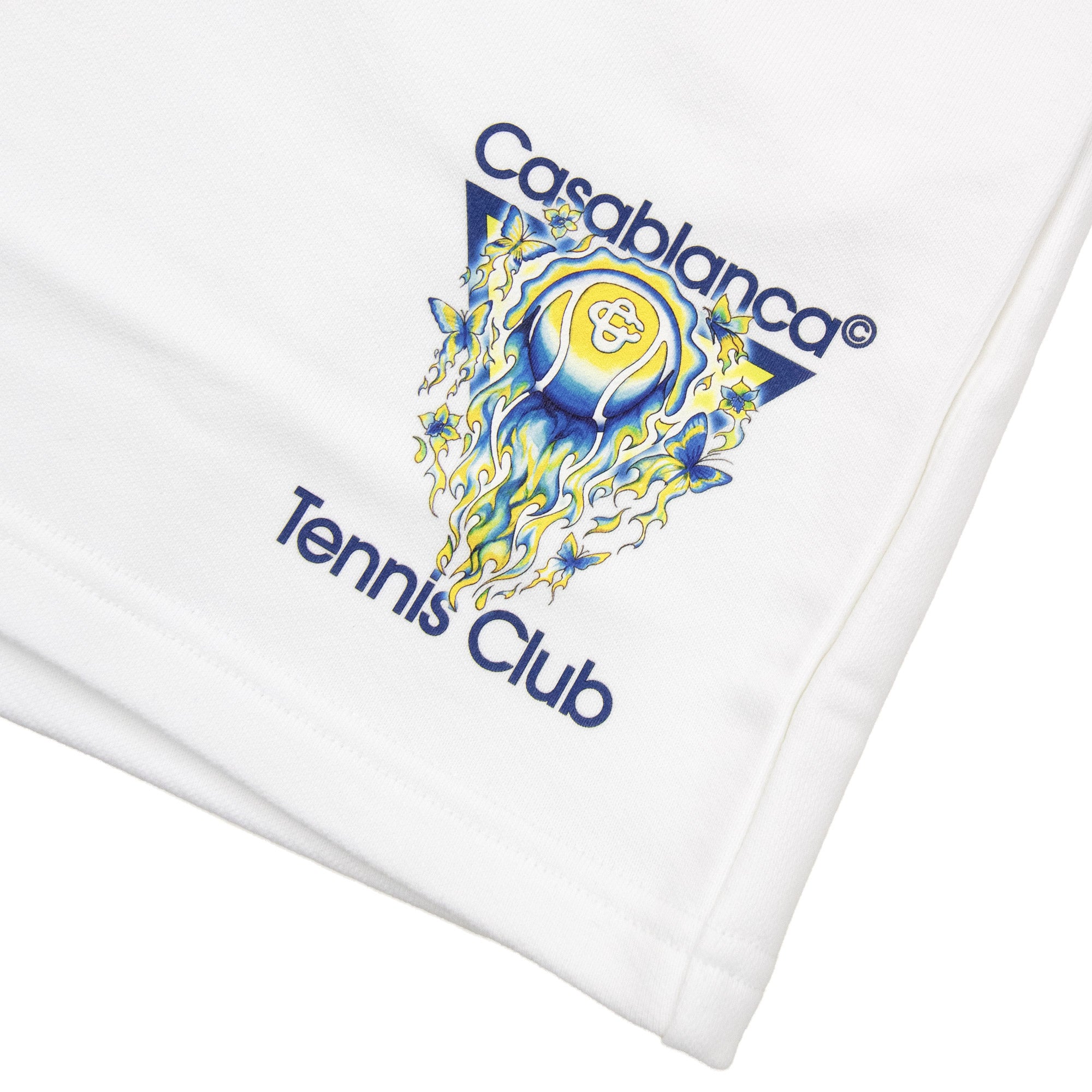 Casablanca Tennis Club Icon Sweat Shorts White