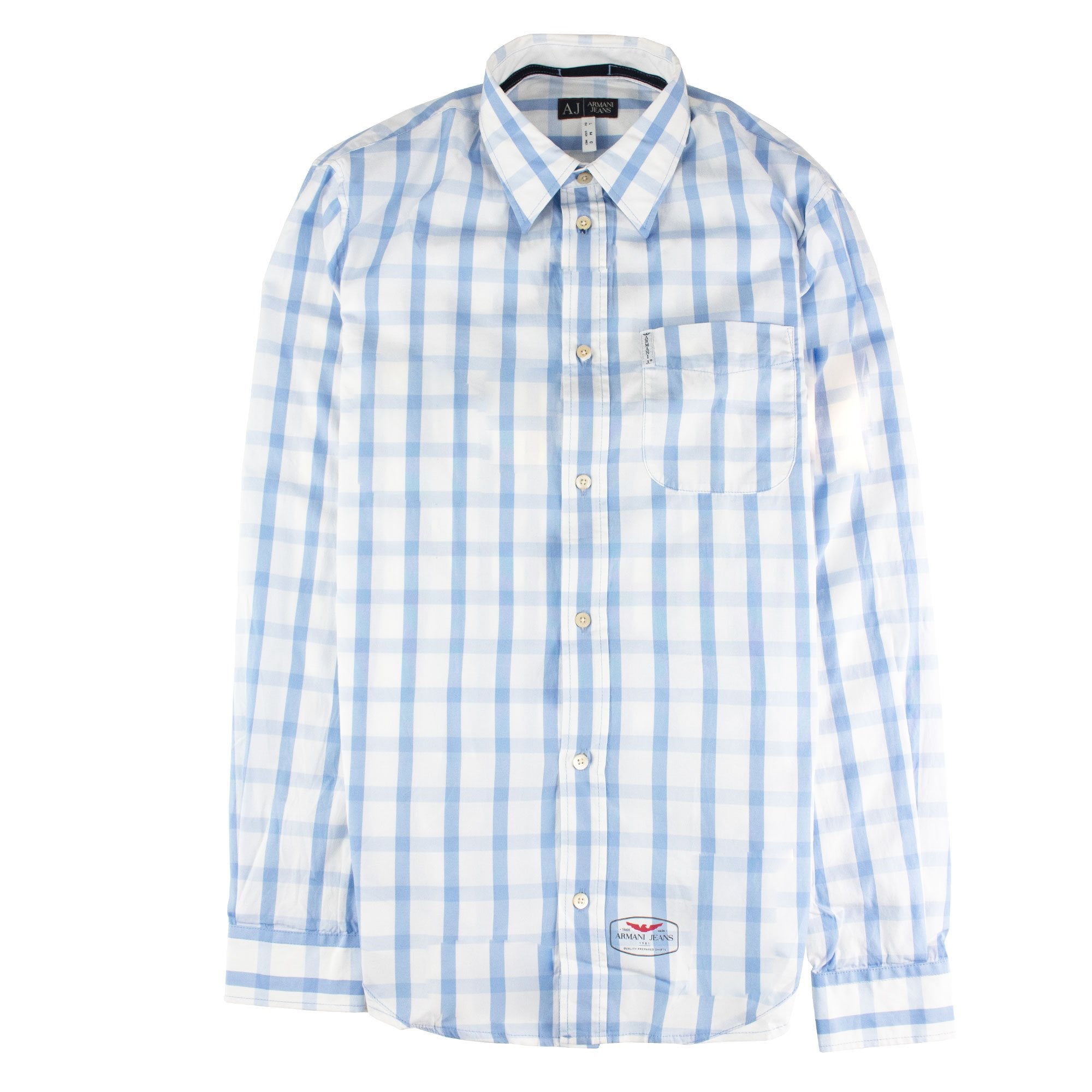 Armani Jeans Long Sleeve Check Shirt 