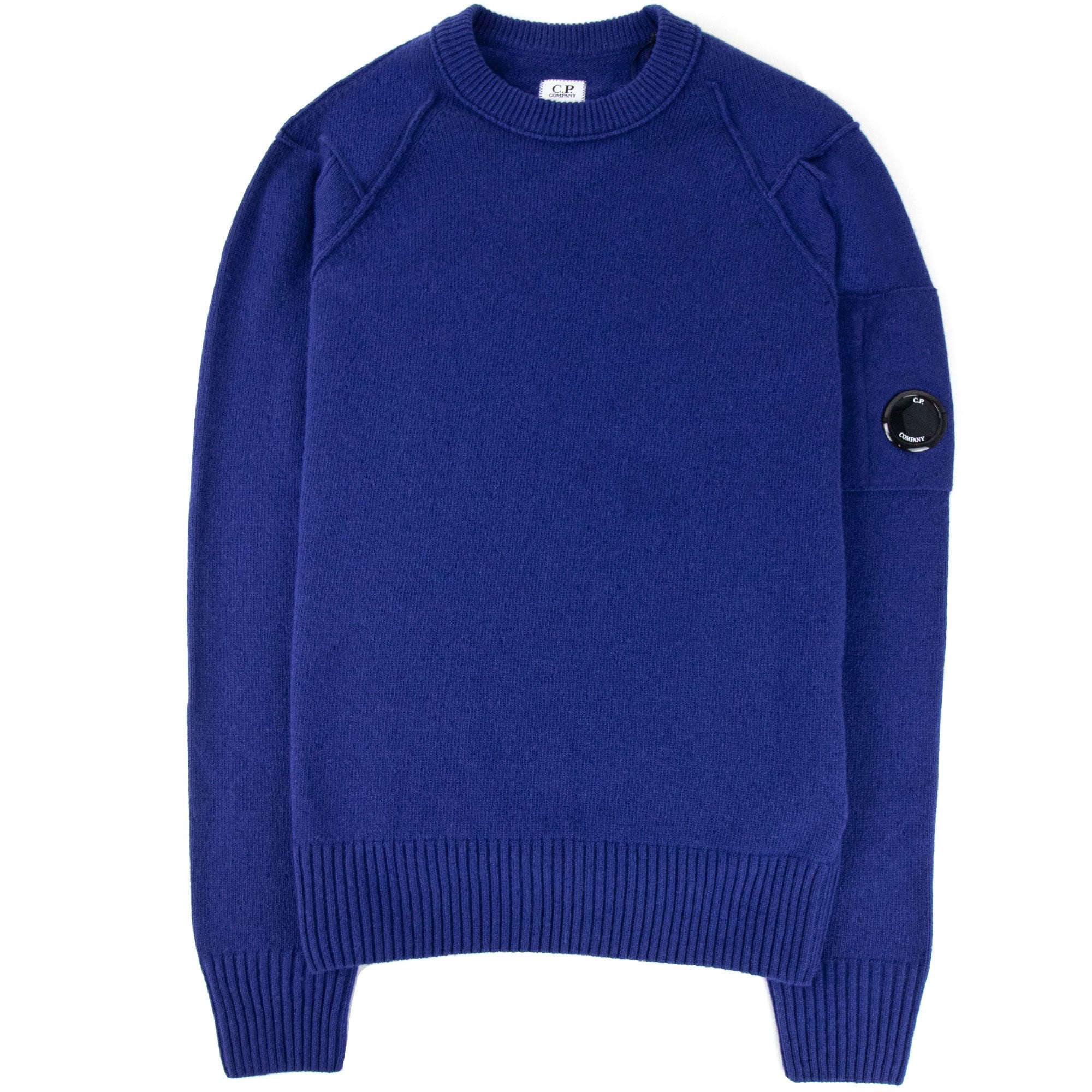 C.P. COMPANY ARM LENS CREW NECK KNIT 48