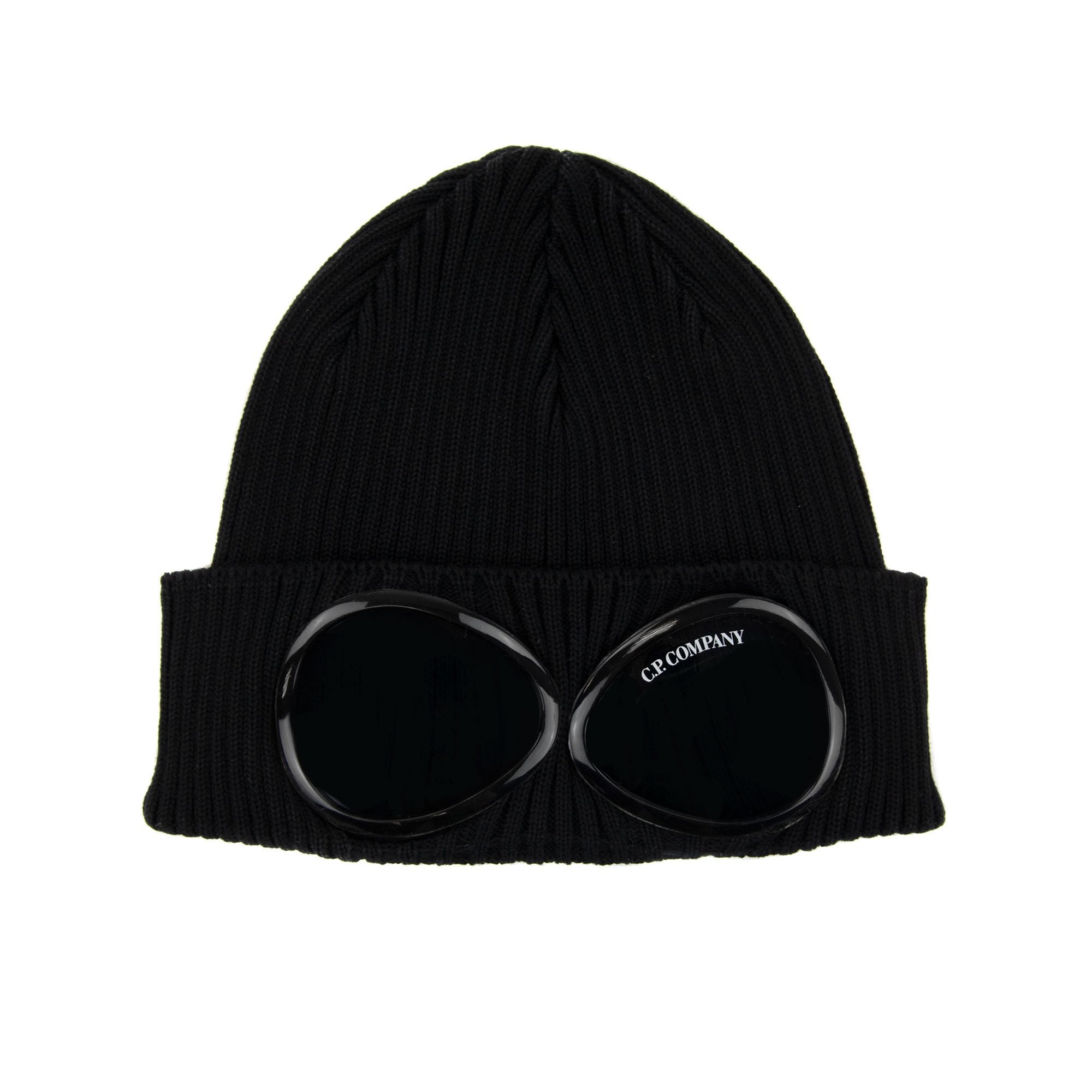 Cp Company Undersixteen Knitted Goggle Hat Black 999 | ONU