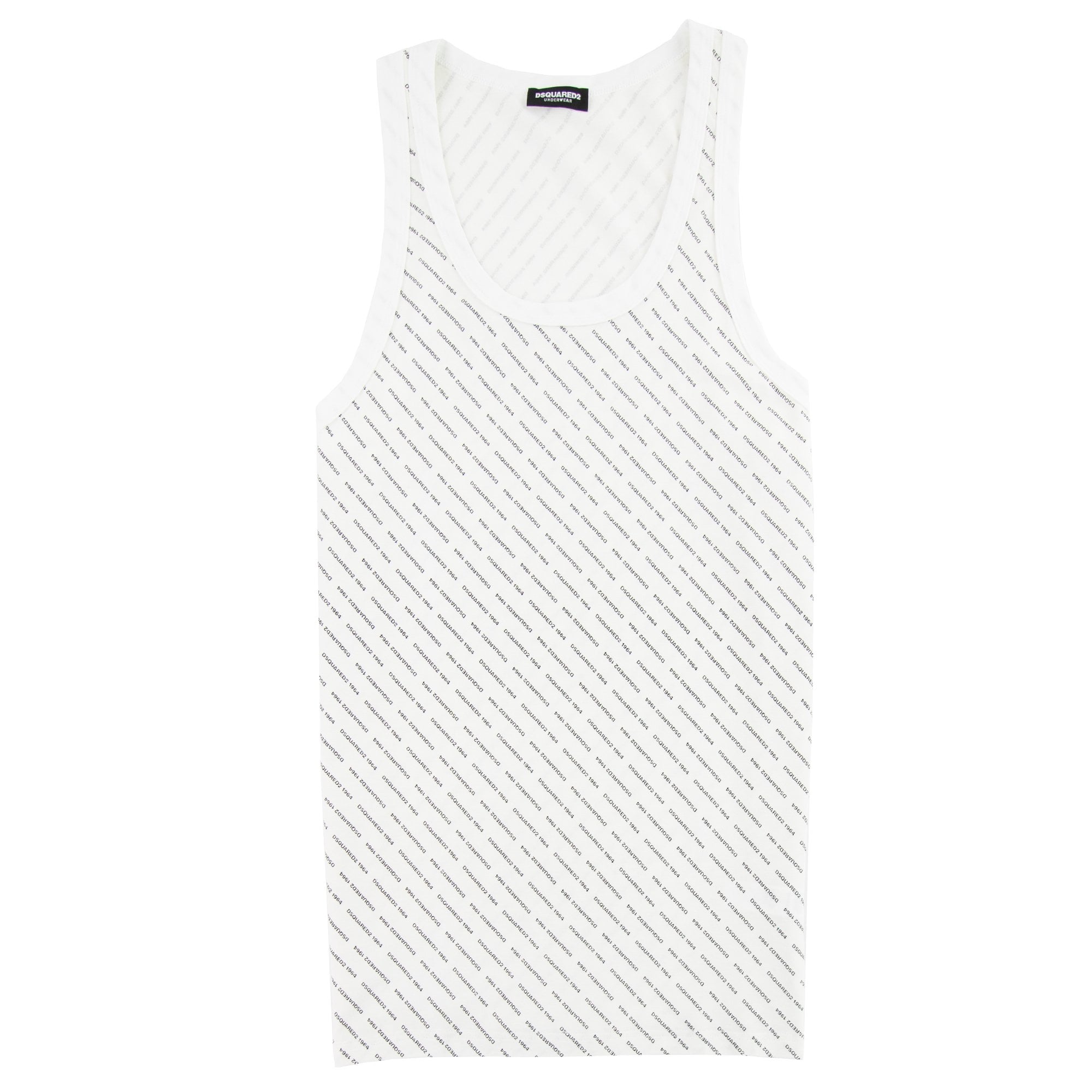 Haut Femme Sans Manches Dsquared2 - Blanc, 100% Coton - Taille US M / IT 42 - Neuf Sans étiquettes - Fabriqué En Italie