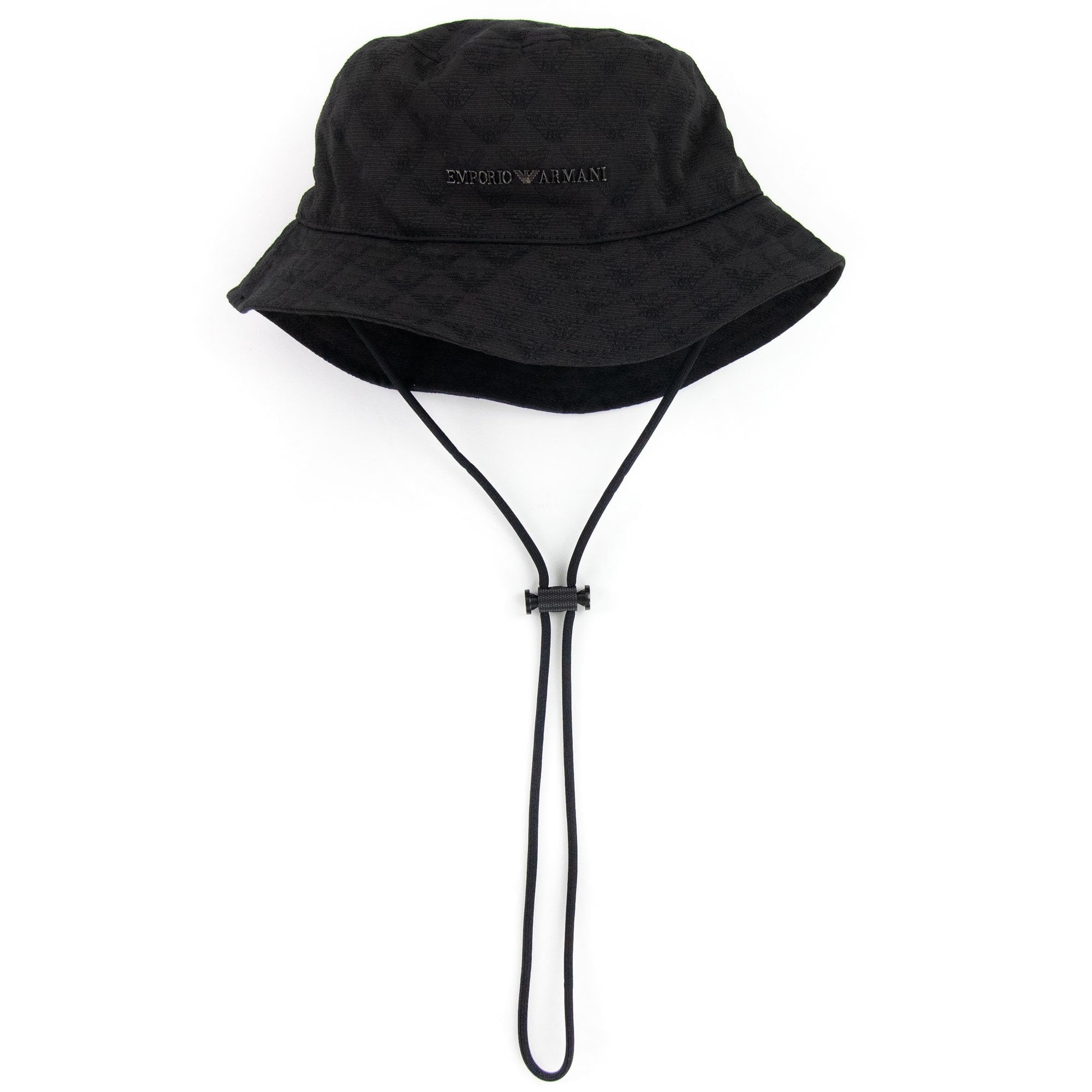 Emporio Armani All-over Eagle Jacquard Hat With Strap Black  display picture 1